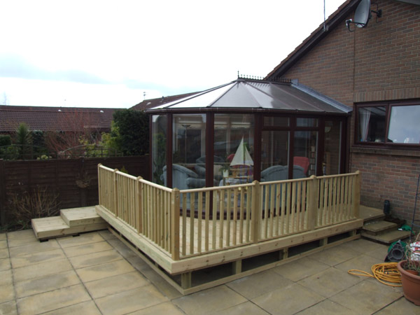 Another view of the decking area